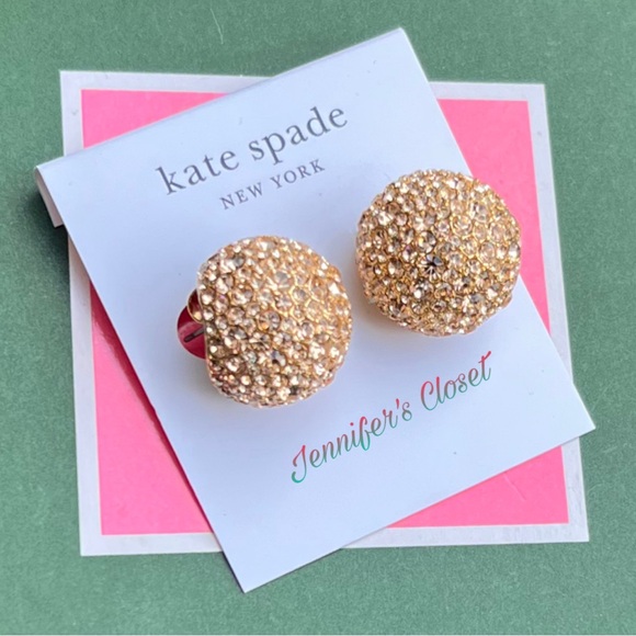 Kate Spade New York Pavé Statement Dome Stud Earrings NWT - Picture 4 of 4